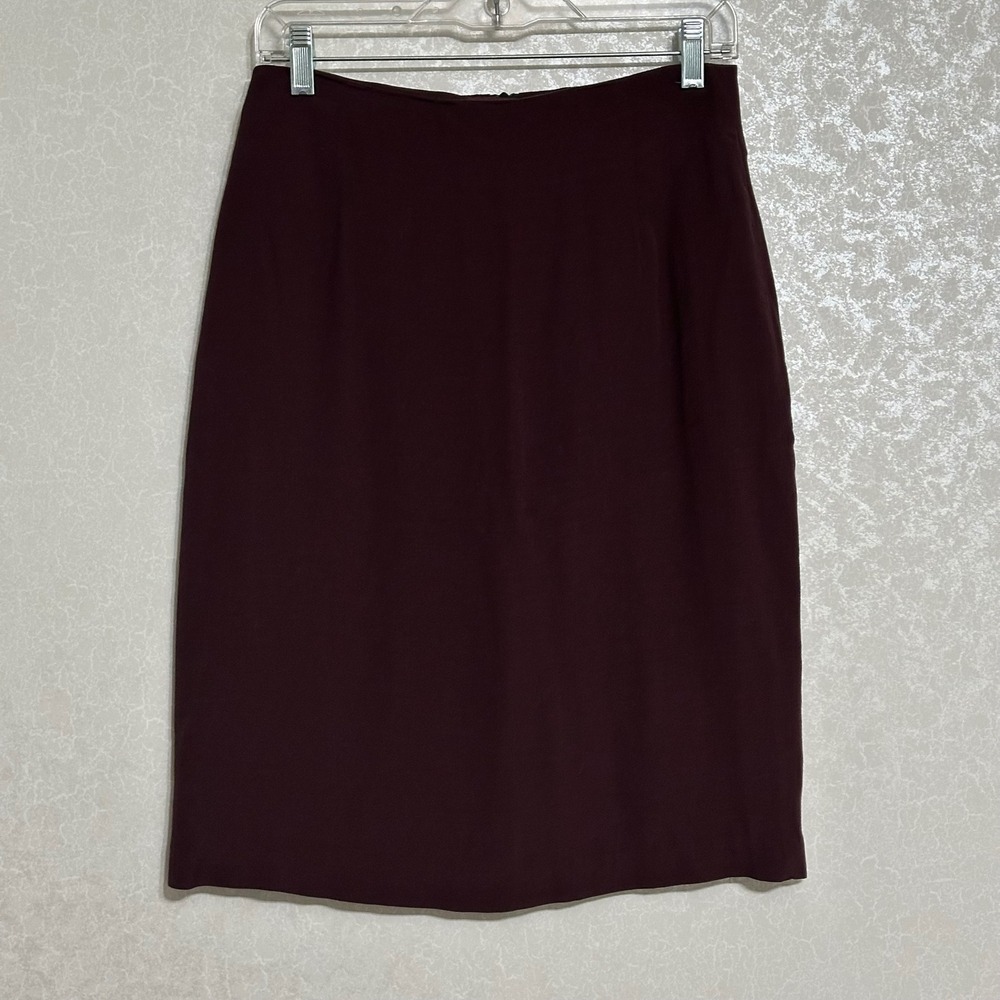 Gene Ewing Vintage Pencil Skirt Mulberry Purple High Waist Lined Side‎ Zip Sz 10